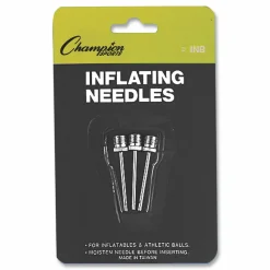 Champion Sports Nickel-Plated Inflating Needles, Pack Of 3