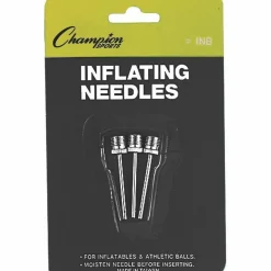 Champion Sports Nickel-Plated Inflating Needles, Pack Of 3