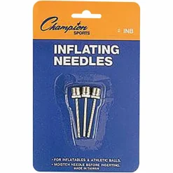 Champion Sports Nickel-Plated Inflating Needles, Pack Of 3