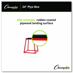 Champion Sports Plyo Box, 24" h, 21 x 21 Base