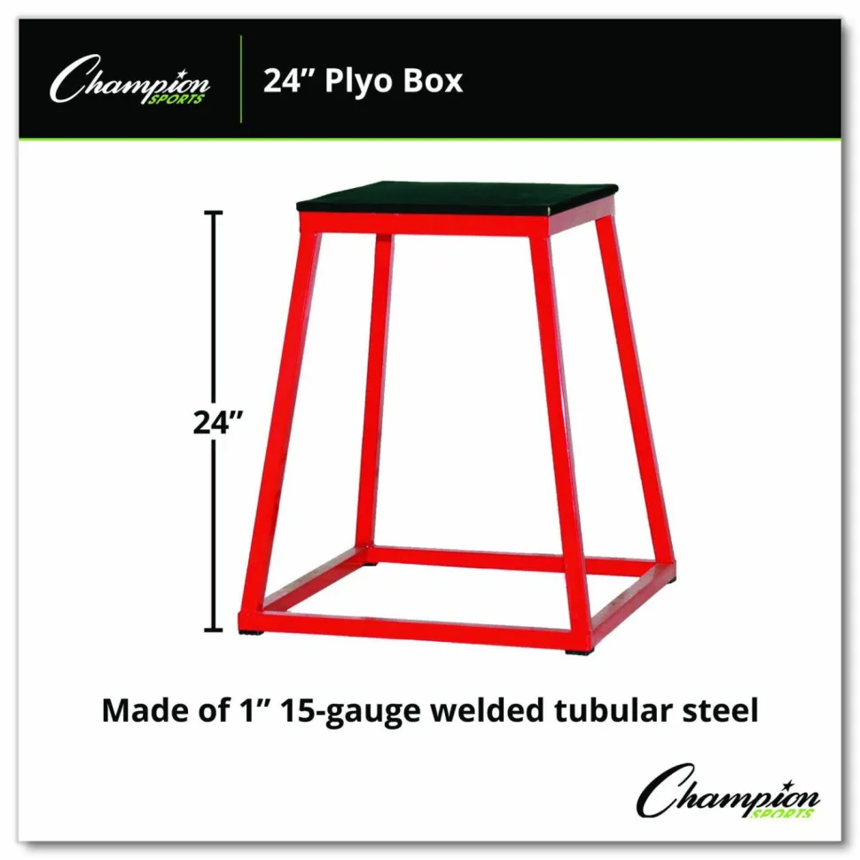 Champion Sports Plyo Box, 24" h, 21 x 21 Base