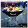 Champion Sports Pro Collapsible Volleyball Cart, 23" x 55" x 41", Black