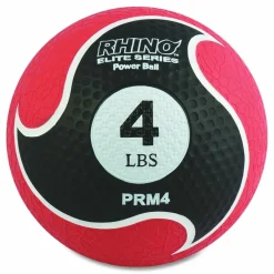 Champion Sports Rhino Elite Medicine Ball, 4 lb, Red