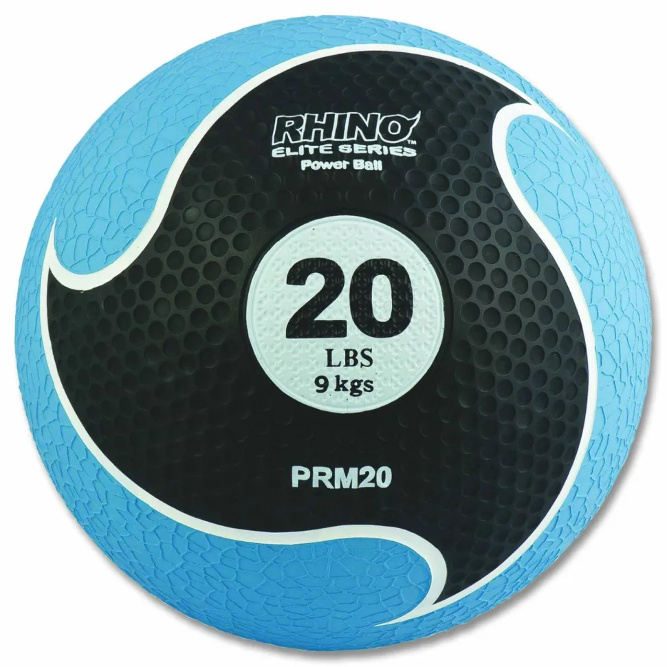 Champion Sports Rhino Elite Medicine Ball, 20 lb, Blue