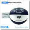 Champion Sports Rhino Leather Medicine Ball, 22 lb, Black/White