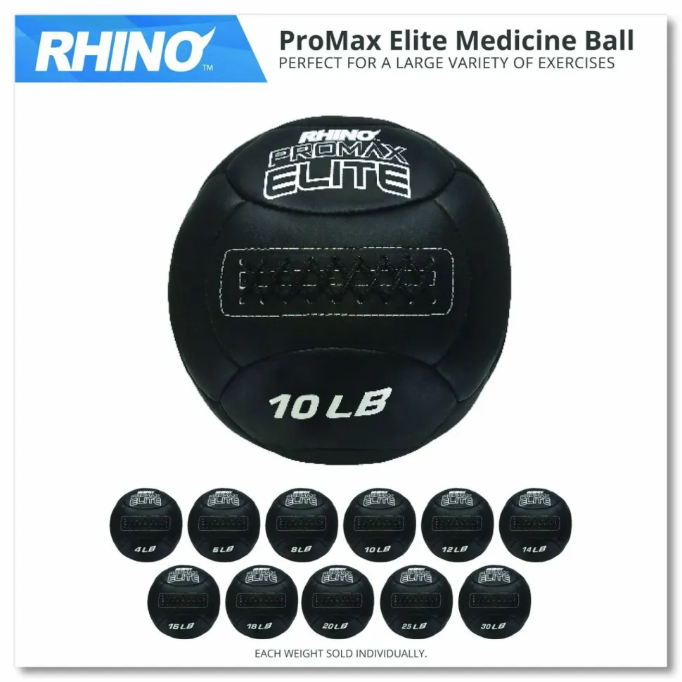 Champion Sports Rhino Promax Elite Medicine Ball, 10 lb, Black