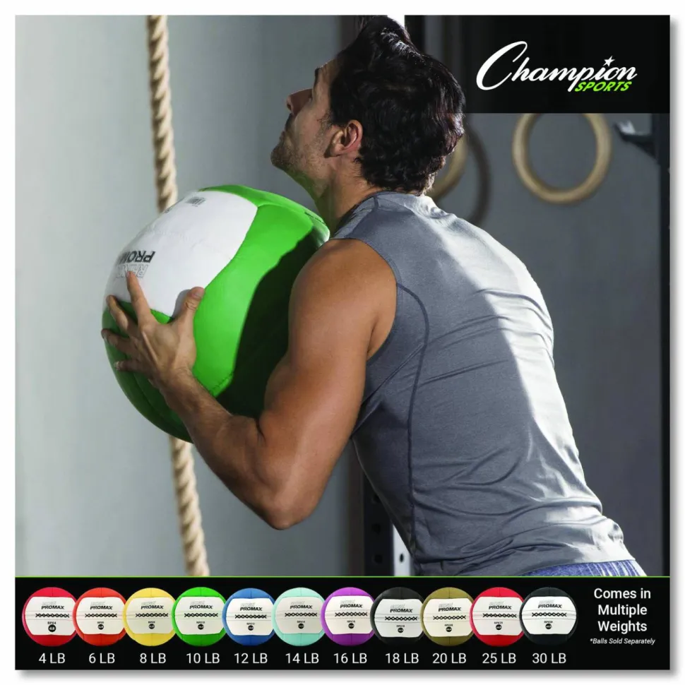 Champion Sports Rhino Promax Medicine Ball, 25 lb, Red