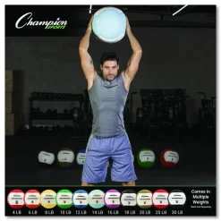 Champion Sports Rhino Promax Medicine Ball, 25 lb, Red