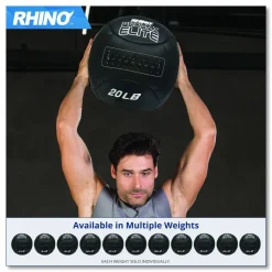 Champion Sports Rhino Promax Elite Medicine Ball, 25 lb, Black