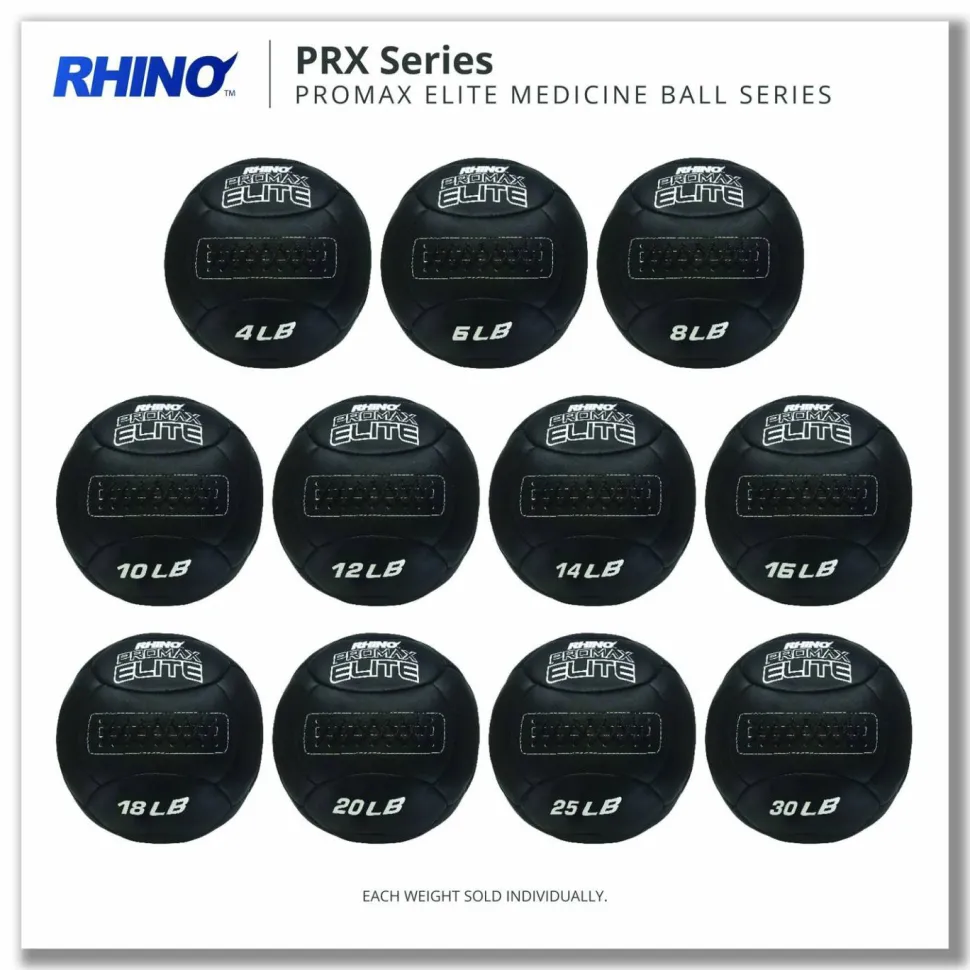 Champion Sports Rhino Promax Elite Medicine Ball, 25 lb, Black