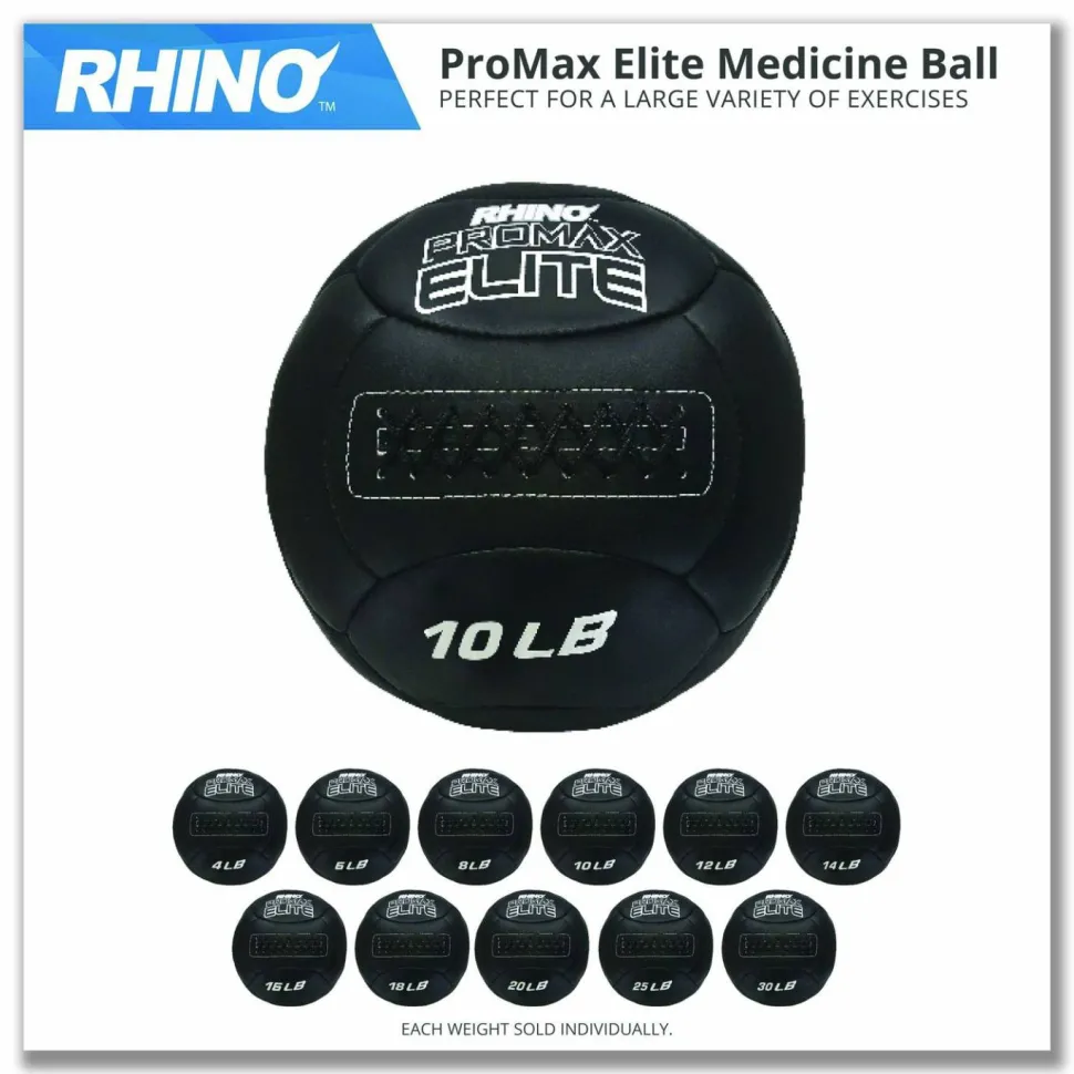 Champion Sports Rhino Promax Elite Medicine Ball, 25 lb, Black