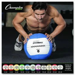 Champion Sports Rhino Promax Medicine Ball, 16 lb, Purple