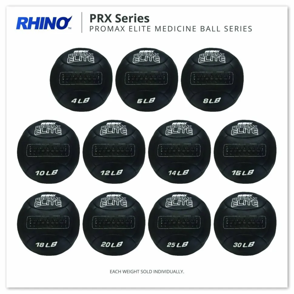 Champion Sports Rhino Promax Elite Medicine Ball, 4 lb, Black