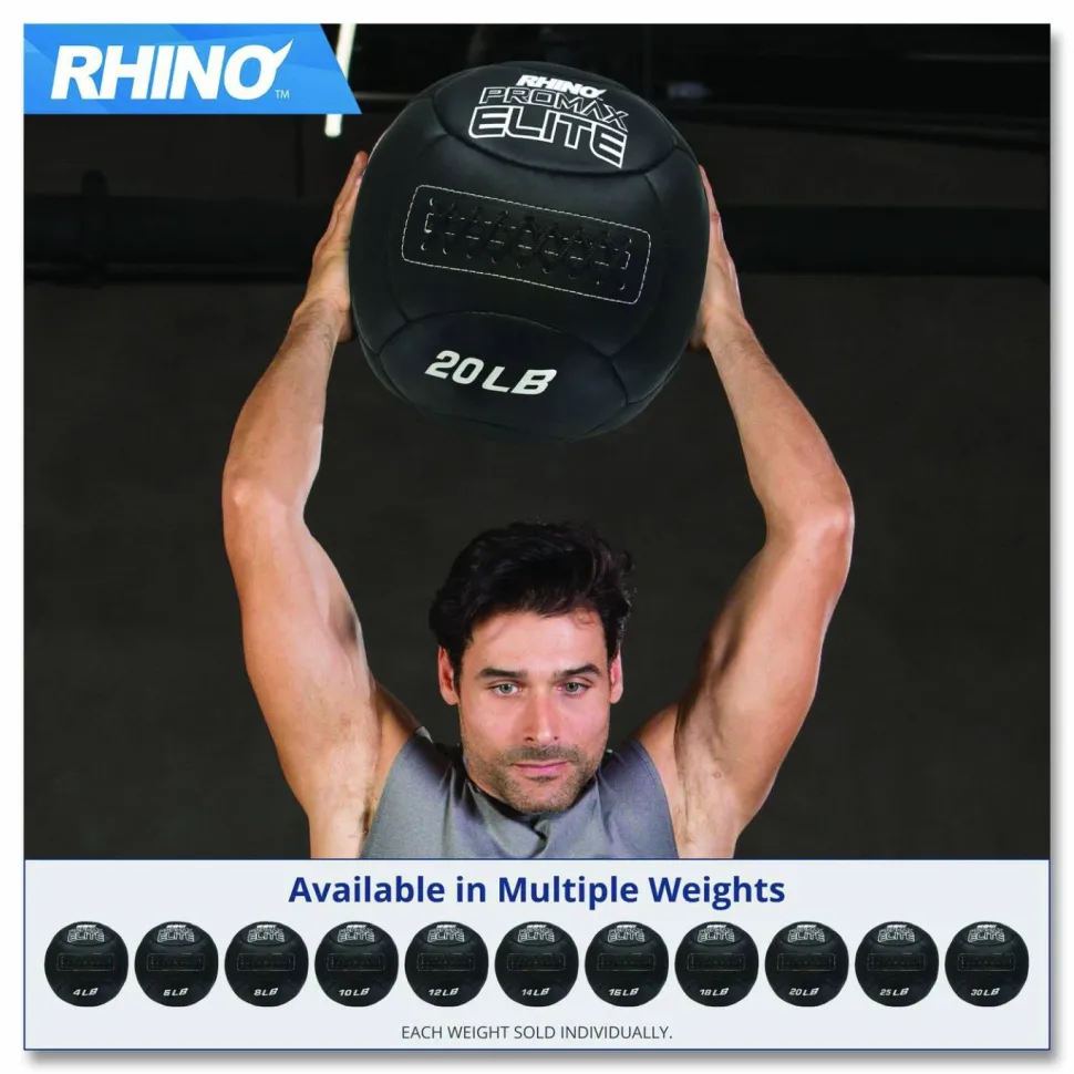 Champion Sports Rhino Promax Elite Medicine Ball, 16 lb, Black