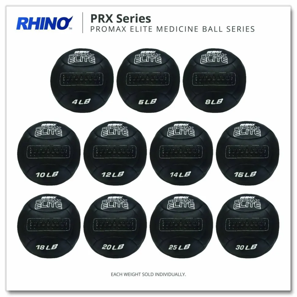 Champion Sports Rhino Promax Elite Medicine Ball, 16 lb, Black