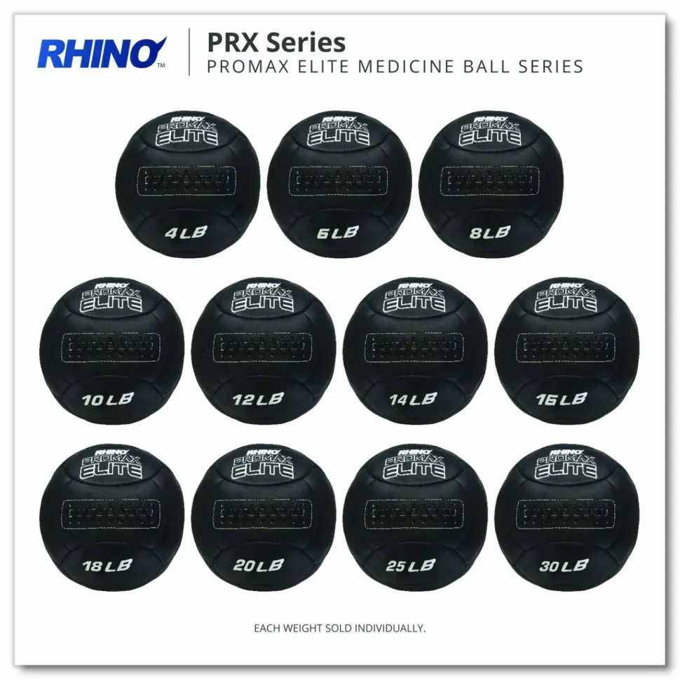 Champion Sports Rhino Promax Elite Medicine Ball, 18 lb, Black