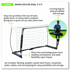 Champion Sports Rhino Soccer Goal, 36" x 60"