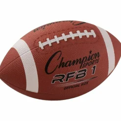 Champion Sports Rubber Sports Ball, Football, Official NFL, No. 9 Size, Brown