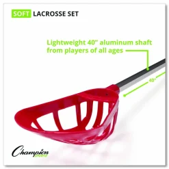 Champion Sports Soft Lacrosse Set, 6 Balls/12 Sticks