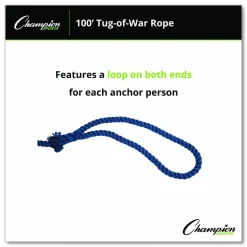Champion Sports Tug-of-War Rope, 100 ft, 1" dia