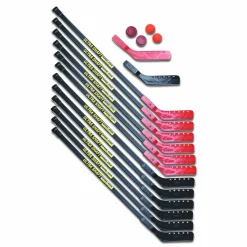 Champion Sports Ultra Shaft Hockey Set, Twelve 42" Hockey Sticks/Two Pucks/Two Balls/Two Extra Blades