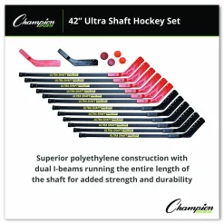 Champion Sports Ultra Shaft Hockey Set, Twelve 42
