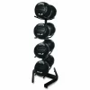 Champion Sports U-Ring Double Medicine Ball Tree, 28" x 28" x 60", Black