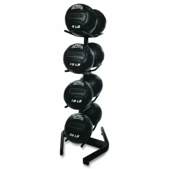 Champion Sports U-Ring Double Medicine Ball Tree, 28" x 28" x 60", Black