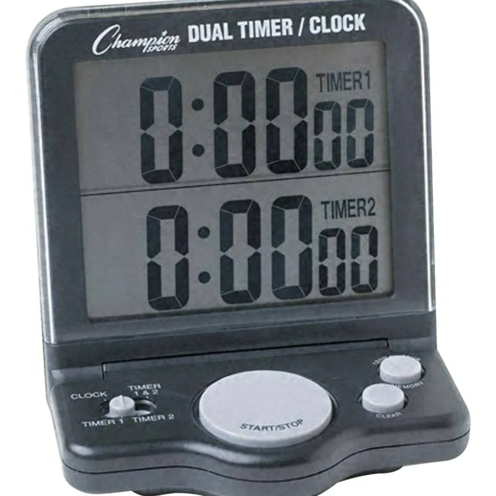 Champion Sport Dual-Display Timer, Black