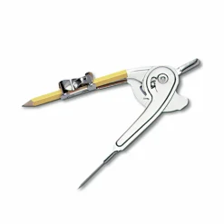 Charles Leonard Ball Bearing Compass with Traditional Pointed Tip, 12