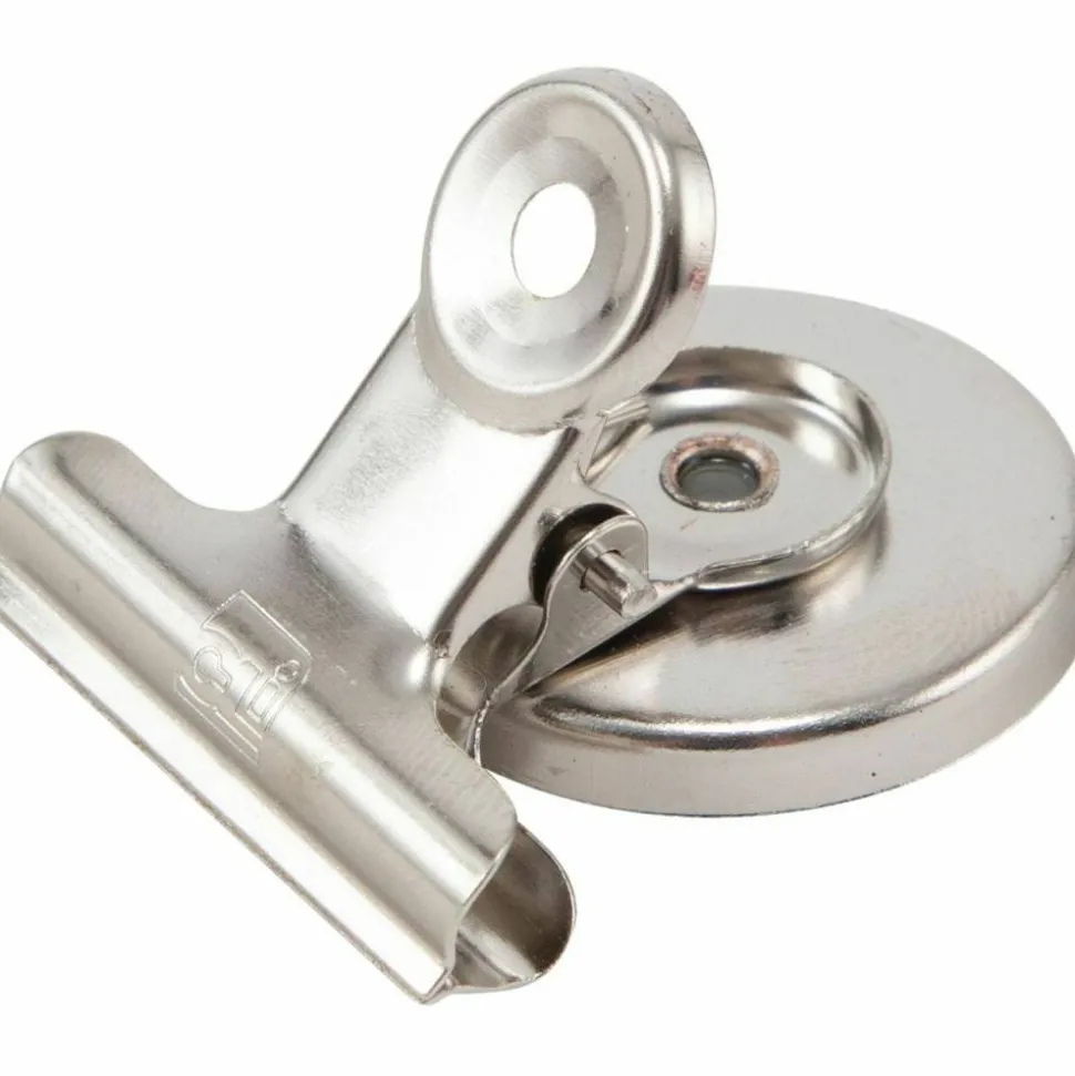Charles Leonard Magnetic Spring Clips - 1.3" Length - 24 / Box