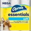 Charmin Essentials 2-Ply Soft Mega Toilet Paper Rolls, 15” x 5-1/4”, White, 330 Sheets Per Roll, Pack Of 12 Rolls