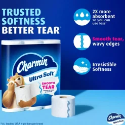 Charmin Ultra Soft 2-Ply Toilet Paper Mega Rolls, 208 Sheets Per Roll/69', Pack Of 16 Rolls