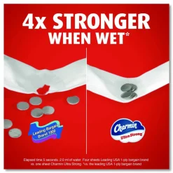 Charmin Ultra Strong Bathroom Tissue, Septic Safe, 2-Ply, White, 220 Sheets/Roll, 4 Rolls/Pack, 8 Packs/Carton