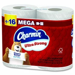 Charmin Ultra Strong Bathroom Tissue, Septic Safe, 2-Ply, White, 220 Sheets/Roll, 4 Rolls/Pack, 8 Packs/Carton
