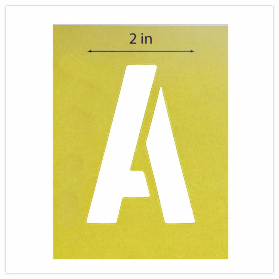 Chartpak Pickett Painting Stencils, Numbers/Letters, 3"