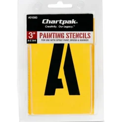 Chartpak Pickett Painting Stencils, Numbers/Letters, 3"