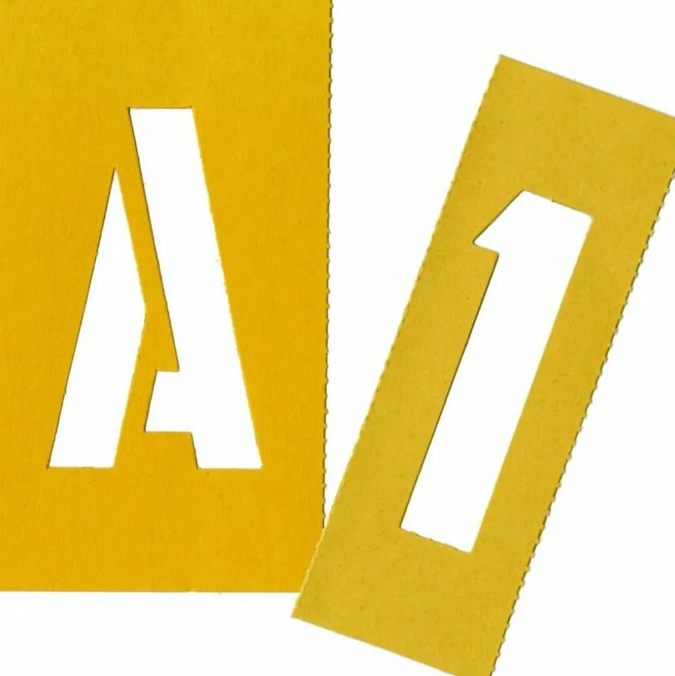 Chartpak Pickett Painting Stencils, Numbers/Letters, 3"