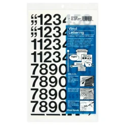 Chartpak Permanent Adhesive Vinyl Numbers, 44 (Numbers) Shape, Self-adhesive, 1