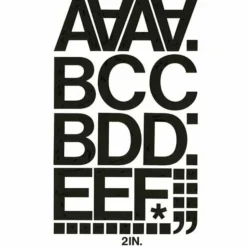 Chartpak Pickett Vinyl Letters And Numbers, 2", Black