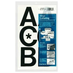 Chartpak Pickett Vinyl Letters, 3", Black, Pack Of 50