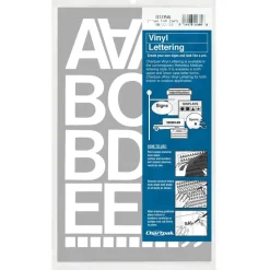 Chartpak Pickett Vinyl Letters And Numbers, 2", White, Pack Of 77