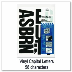 Chartpak Pickett Vinyl Letters, 4", Black