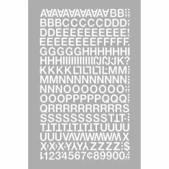 Chartpak Pickett Vinyl Letters And Numbers, 1/2