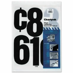 Chartpak Press-On Vinyl Self-Adhesive Numbers, 6