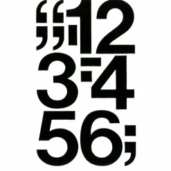 Chartpak Press-On Vinyl Self-Adhesive Numbers, 3" Tall, Black Characters, 10/Pack