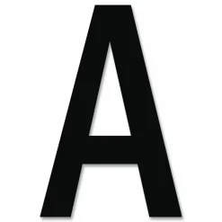 Chartpak Vinyl Helvetica Style Letters/Numbers - 10, 35 (Numbers, Capital Letter, Symbols) Shape - Self-adhesive - 1.50" - Black - Vinyl - 1 / Pack