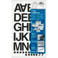 Chartpak Vinyl Helvetica Style Letters/Numbers - 10, 35 (Numbers, Capital Letter, Symbols) Shape - Self-adhesive - 1.50