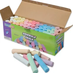 Chenille Kraft Creativity Street Jumbo Sidewalk Chalk, 4" x 1", Assorted Colors, Case Of 52
