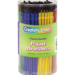 ChenilleKraft Classroom Brush Canister, Nylon, Multicolor, 144 Brushes
